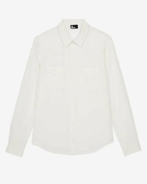 Women Shirts and Tops The Kooples Ecru Silk Shirt Ecru