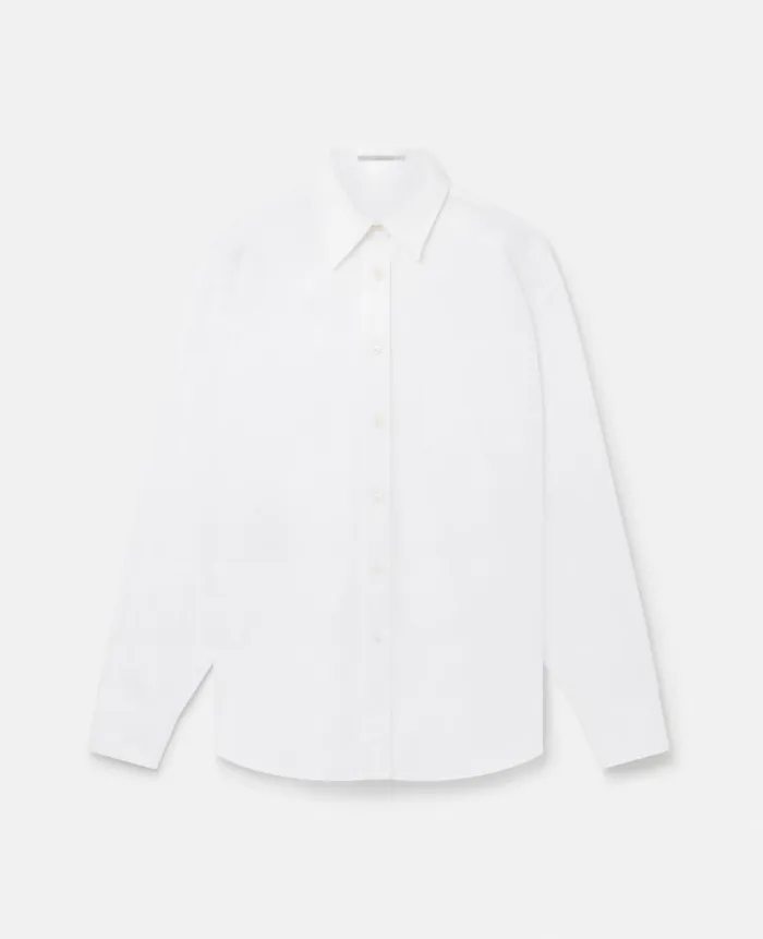 Women Shirts And Tops Stella McCartney Regenerative Cotton Boyfriend Shirt Pure White Women Shirts And Tops Stella McCartney Regenerative Cotton Boyfriend Shirt Pure White