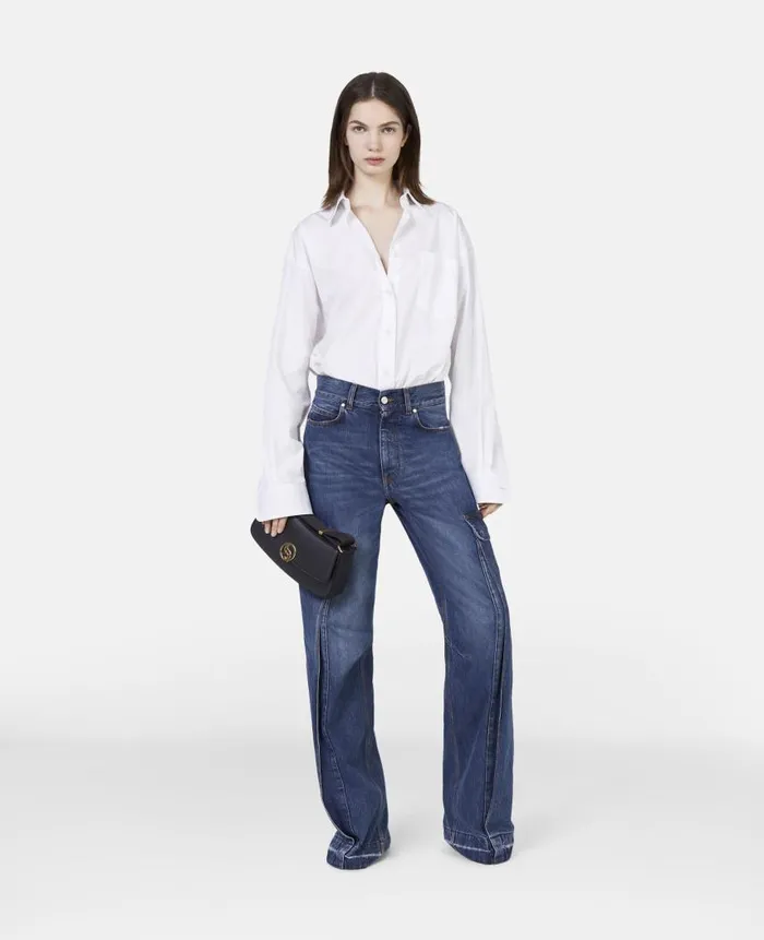 Women Shirts And Tops Stella McCartney Regenerative Cotton Boyfriend Shirt Pure White
