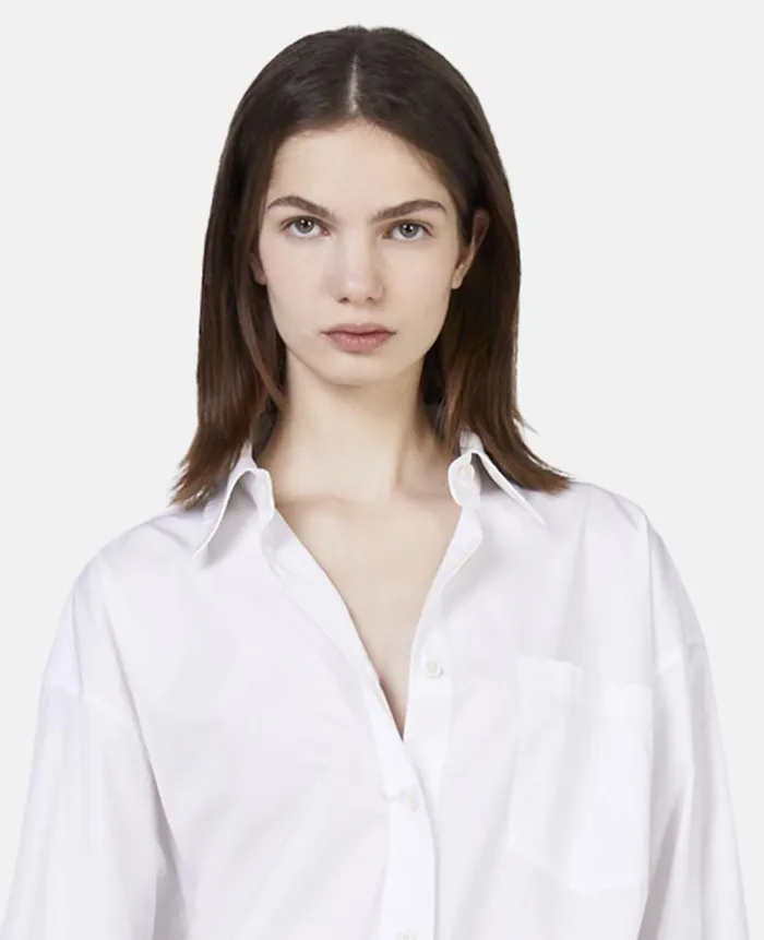 Women Shirts And Tops Stella McCartney Regenerative Cotton Boyfriend Shirt Pure White