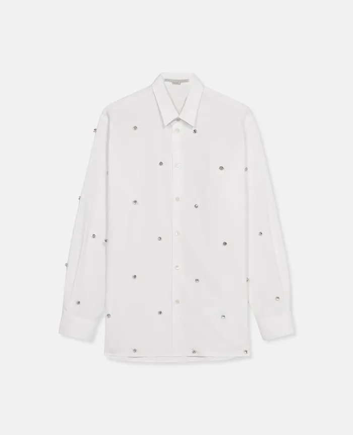 Women Shirts And Tops Stella McCartney Star Boyfriend Shirt Pure White