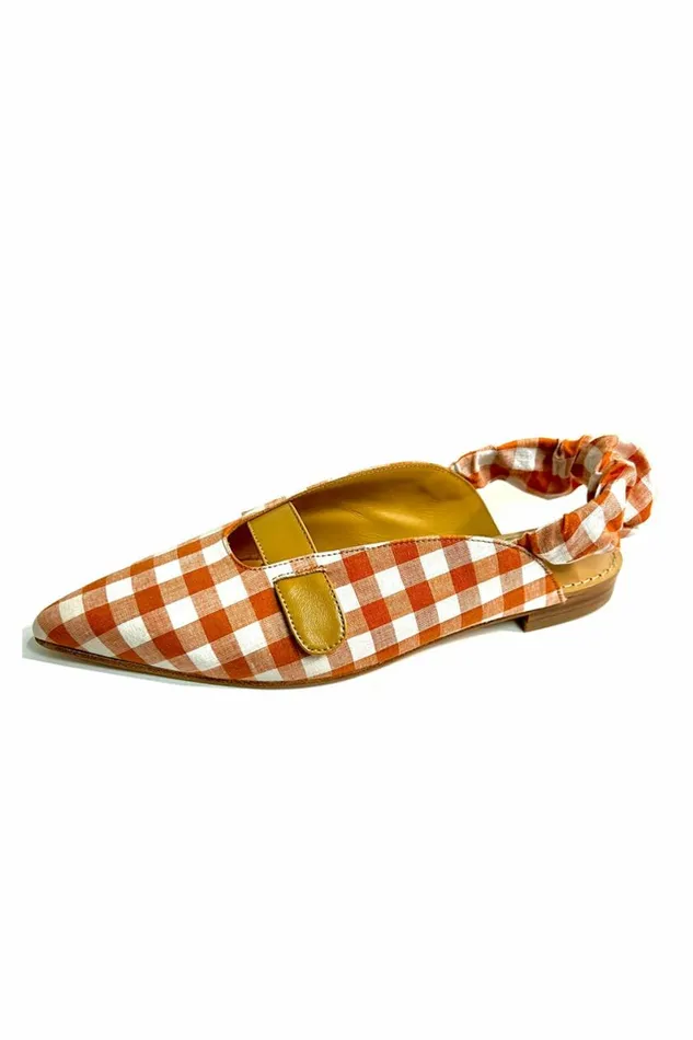 Women Shoes DODO BAR OR Eliya Pointy Slingback Rust