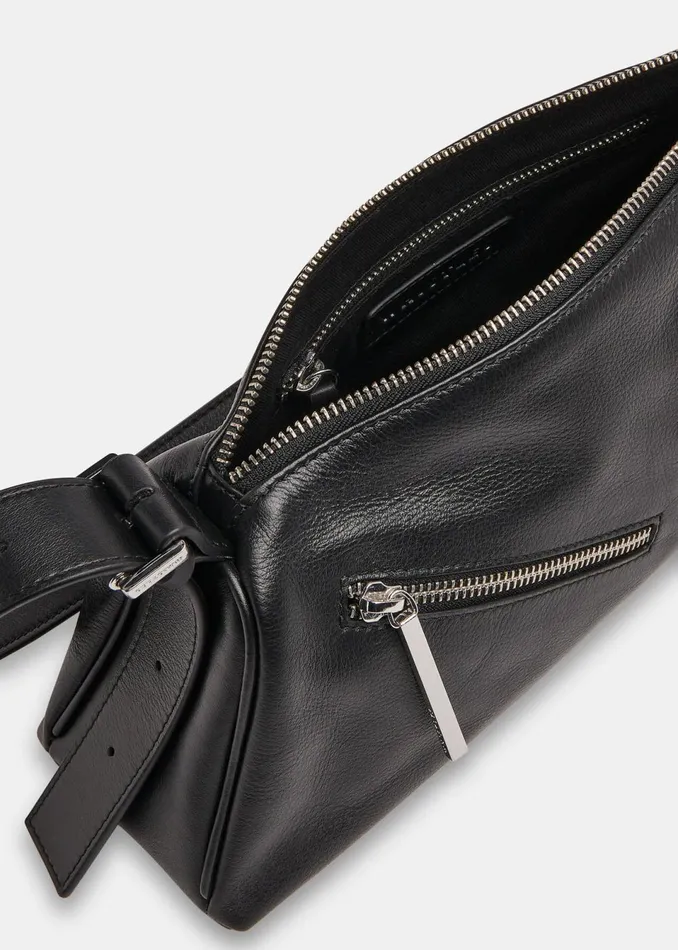 Women Shoulder Bags and Tote Bags Whistles Black Seva Triple Zip Shoulder Bag