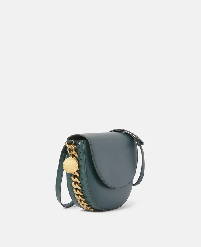 Women Shoulder Bags Stella McCartney Frayme Medium Flap Shoulder Bag Forest Green