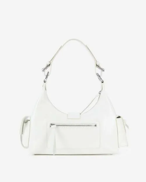 Women Shoulder Bags The Kooples White Vintage Treatment Leather Amelia Bag White