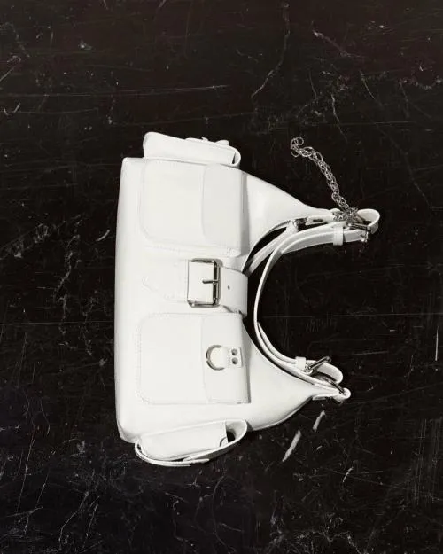 Women Shoulder Bags The Kooples White Vintage Treatment Leather Amelia Bag White