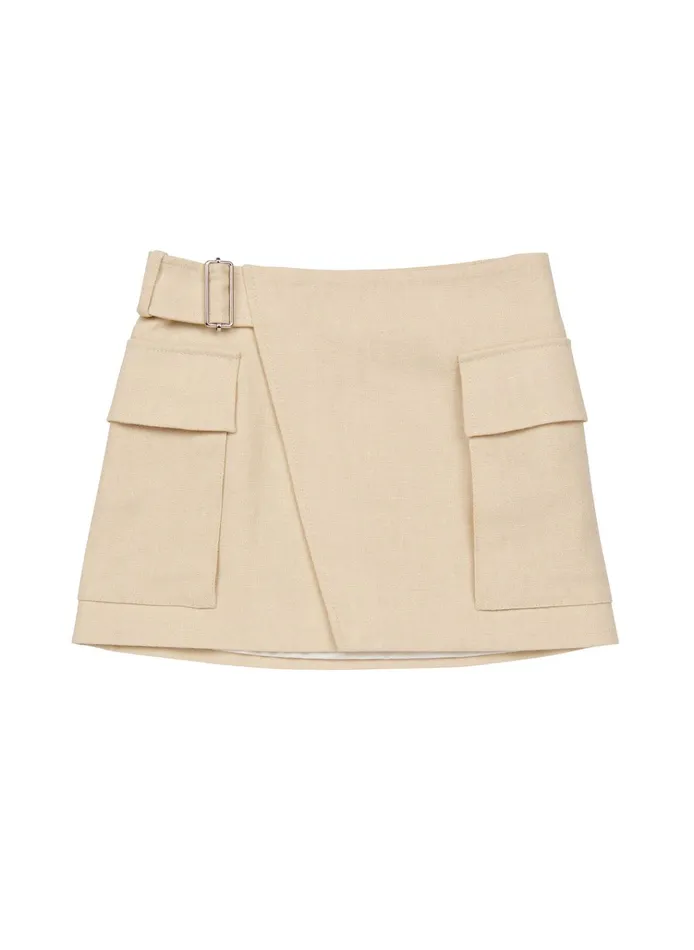 Women Skirts ALC Conan Mini Skirt Barely Beige