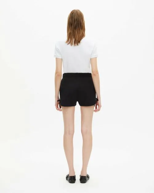 Women Skirts and Shorts The Kooples Anthracite Gray Short Sweatpants Anthracite