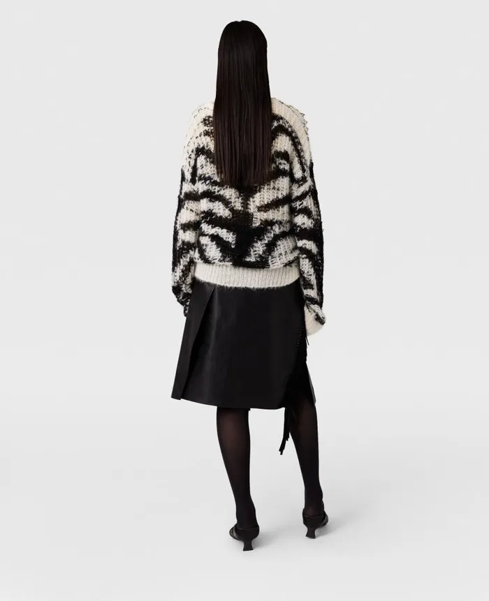 Women Skirts Stella McCartney Fringe Alter Mat Midi Skirt Midnight Black