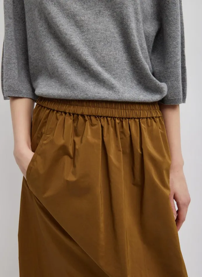 Women Skirts Tibi Nylon Pull On Full Skirt Loden