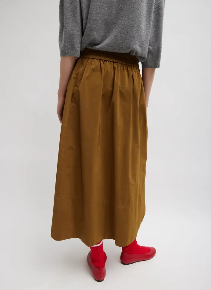 Women Skirts Tibi Nylon Pull On Full Skirt Loden