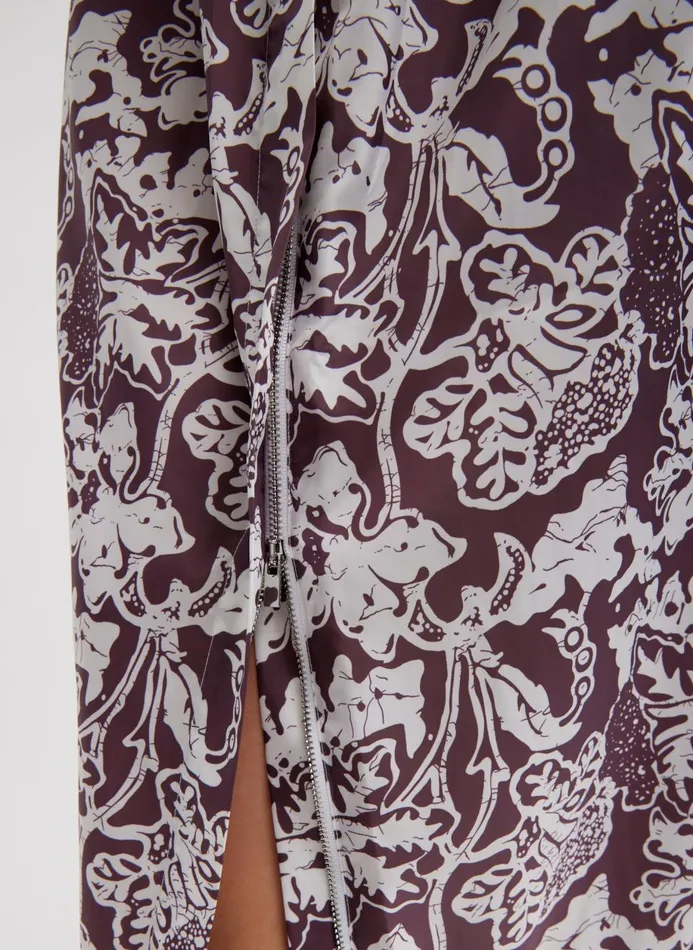 Women Skirts Tibi Recycled Nylon Batik Full Skirt Cinnamon Multi