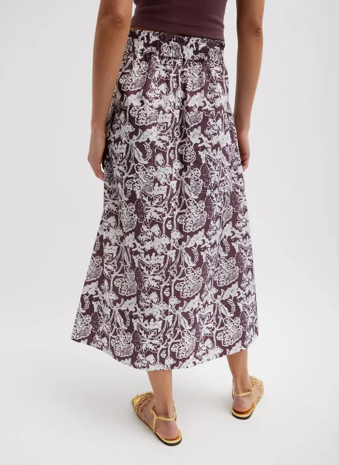 Women Skirts Tibi Recycled Nylon Batik Full Skirt Cinnamon Multi