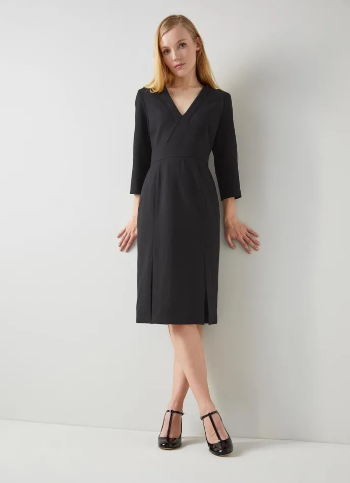 Women Sky Black Crepe Dress With LENZING ECOVERO Viscose Black LKBennett Dresses Women Sky Black Crepe Dress With LENZING ECOVERO Viscose Black LKBennett Dresses