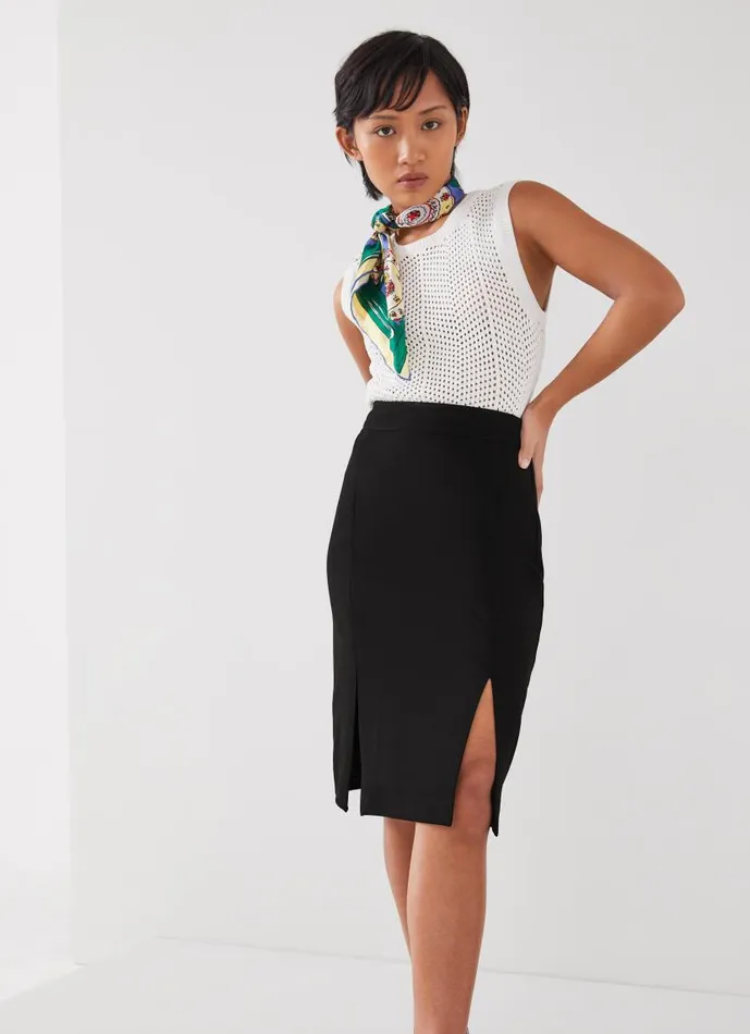 Women Sky Petite Black Crepe Pencil Skirt With LENZING ECOVERO Viscose Black LKBennett Skirts Women Sky Petite Black Crepe Pencil Skirt With LENZING ECOVERO Viscose Black LKBennett Skirts