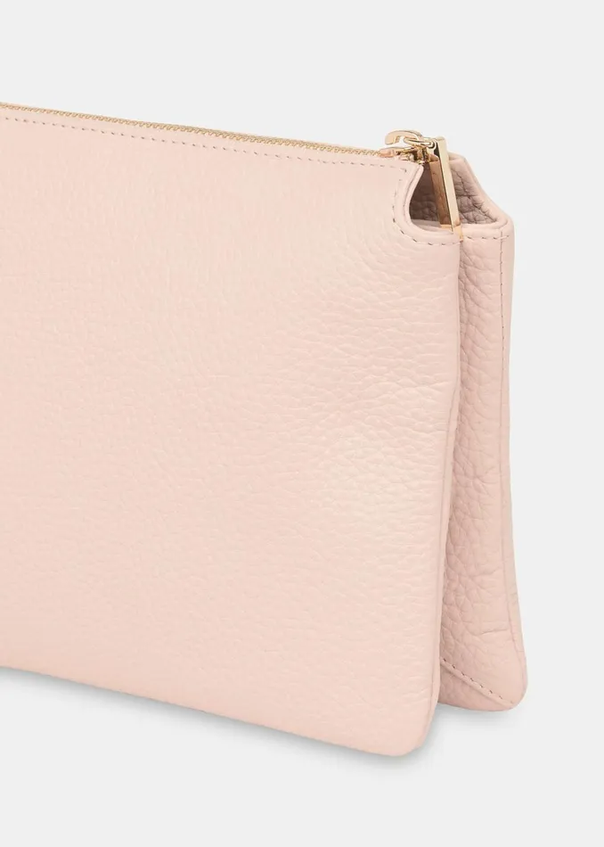 Women Small Bags and Clutches Whistles Pale Pink Elita Double Pouch Clutch