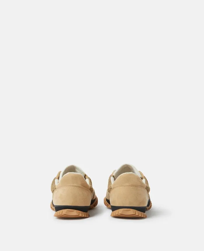 Women Sneakers Stella McCartney SWave Sport Mesh Paneled Sneakers Pecan Brown