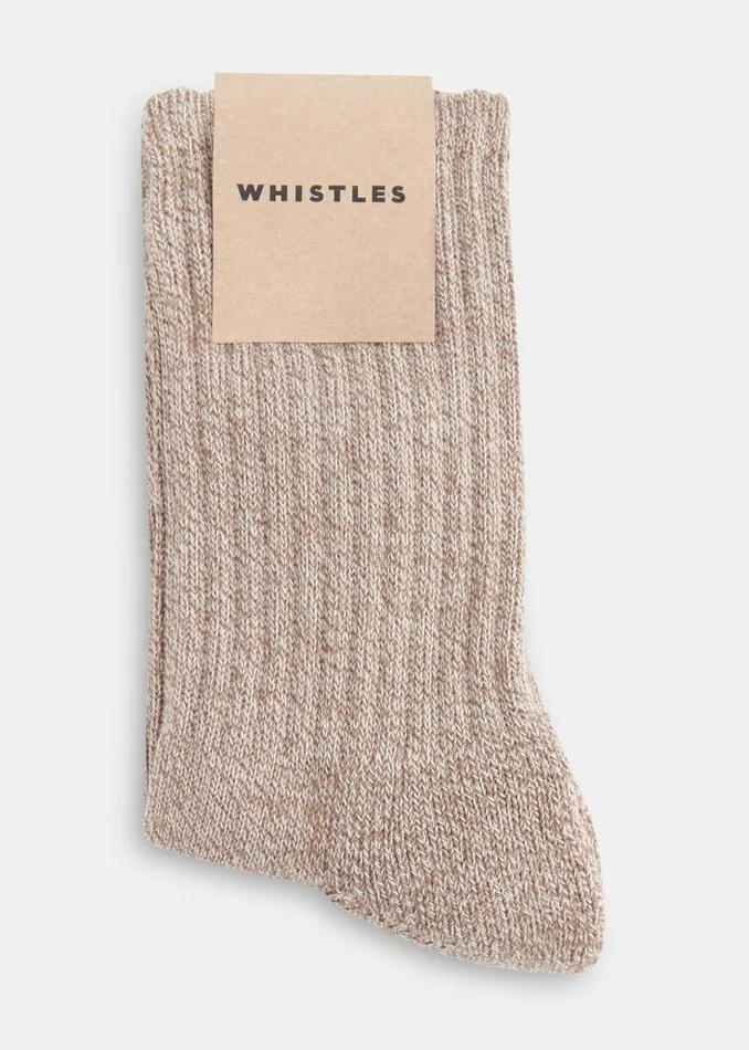 Women Socks and Tights Whistles Neutral Chunky Marl Socks