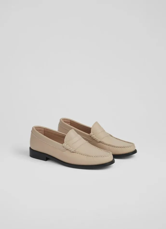 Women Solo Latte Leather Loafers Natural LKBennett Flats Women Solo Latte Leather Loafers Natural LKBennett Flats