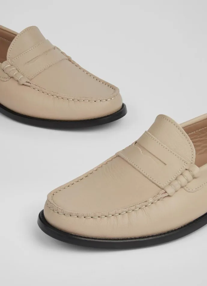 Women Solo Latte Leather Loafers Natural LKBennett Flats Women Solo Latte Leather Loafers Natural LKBennett Flats
