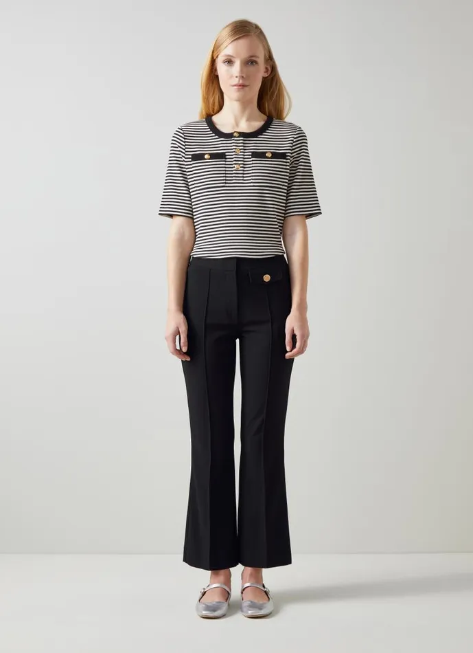 Women Soni Black ButtonDetail Tailored Trousers Black LKBennett Trousers Women Soni Black ButtonDetail Tailored Trousers Black LKBennett Trousers