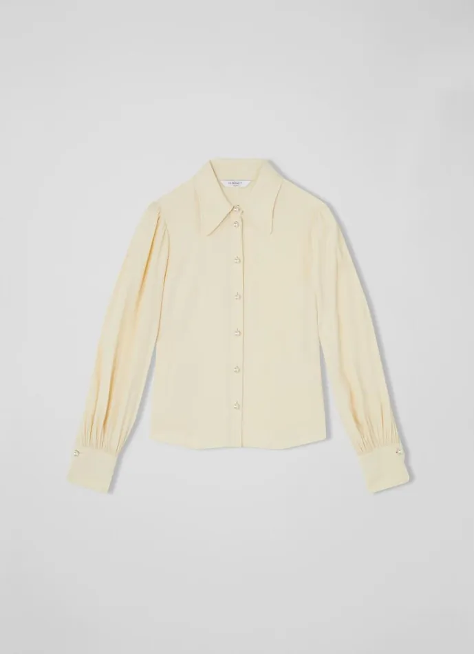 Women Sonya Cream Crepe Blouse Cream LKBennett Tops Women Sonya Cream Crepe Blouse Cream LKBennett Tops