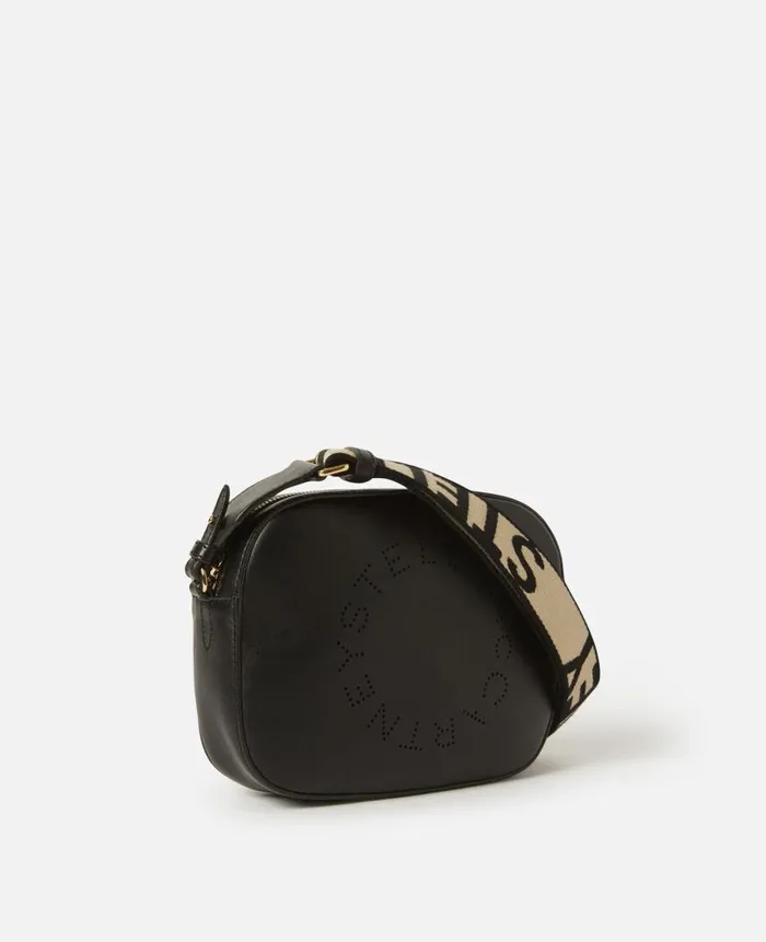 Women Stella Icons Stella McCartney Logo Crossbody Camera Bag Black