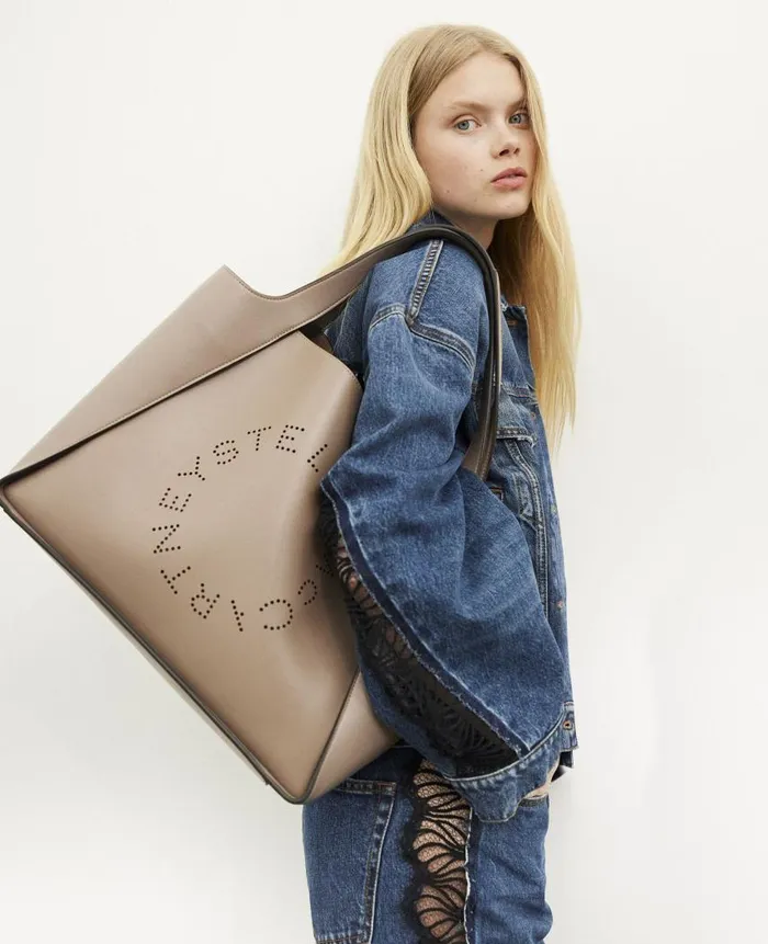Women Stella Icons Stella McCartney Logo Tote Bag Moss