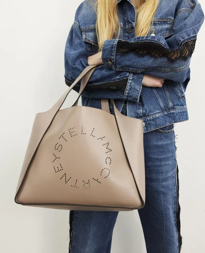 Women Stella Icons Stella McCartney Logo Tote Bag Moss