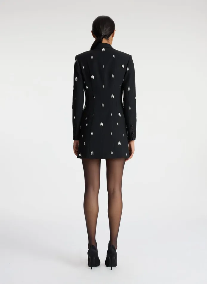 Women Suits ALC Declan Embellished Tuxedo Dress Black