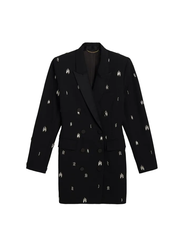 Women Suits ALC Declan Embellished Tuxedo Dress Black