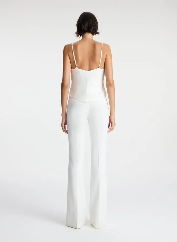 Women Suits ALC Malia Scalloped Camisole Top White