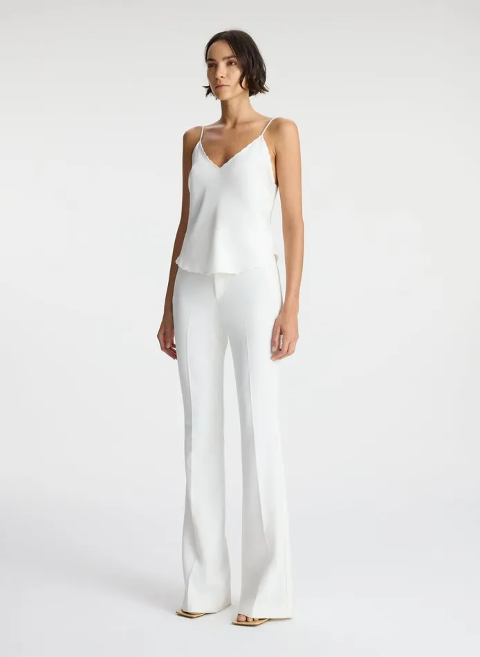 Women Suits ALC Malia Scalloped Camisole Top White