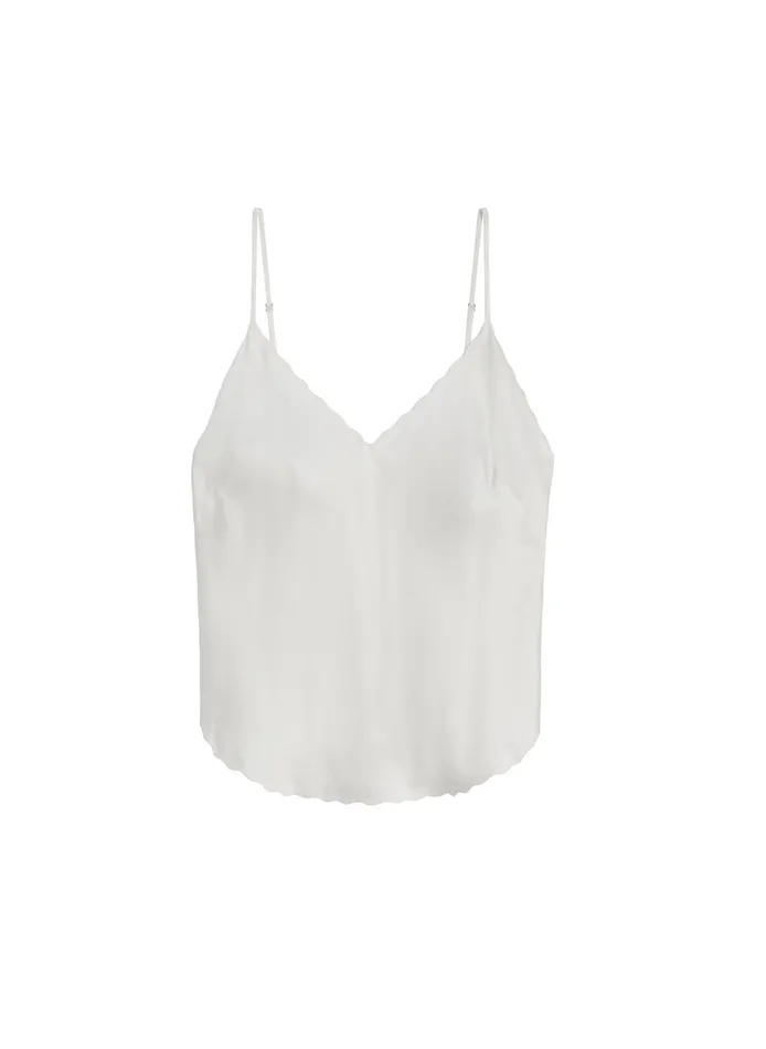 Women Suits ALC Malia Scalloped Camisole Top White