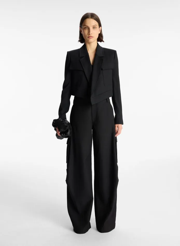 Women Suits ALC Reeve Cropped Jacket Black