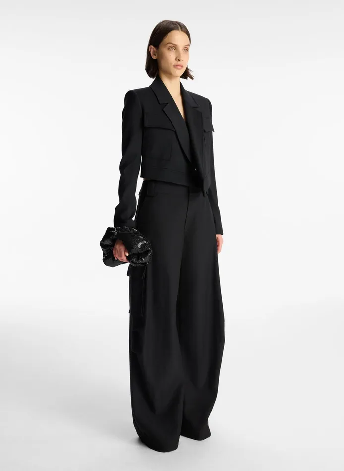 Women Suits ALC Reeve Cropped Jacket Black