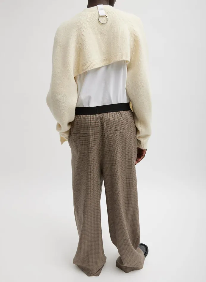 Women Suits Tibi Thomas Menswear Check Marit Pullon Pant Tan Multi