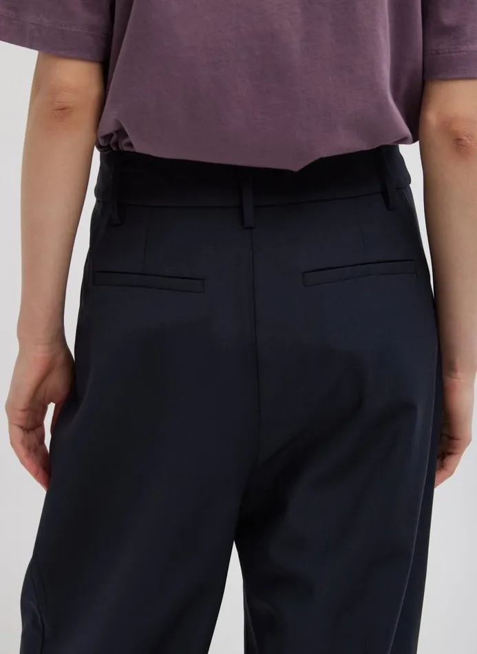 Women Suits Tibi Tropical Wool Stella Pant Navy