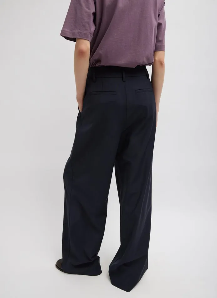 Women Suits Tibi Tropical Wool Stella Pant Navy