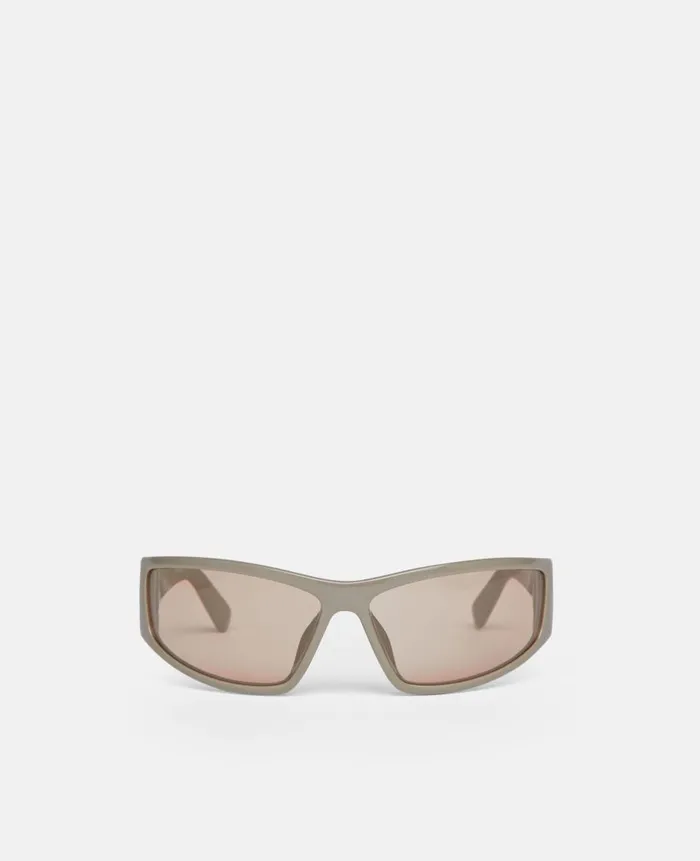 Women Sunglasses Stella McCartney Rectangular Sunglasses Shiny Truffle