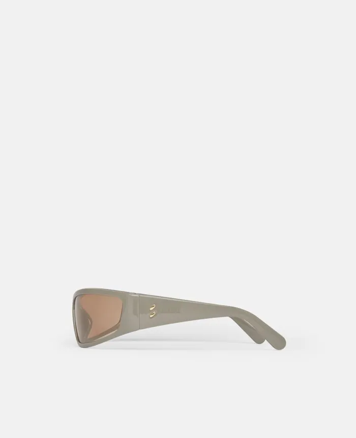 Women Sunglasses Stella McCartney Rectangular Sunglasses Shiny Truffle