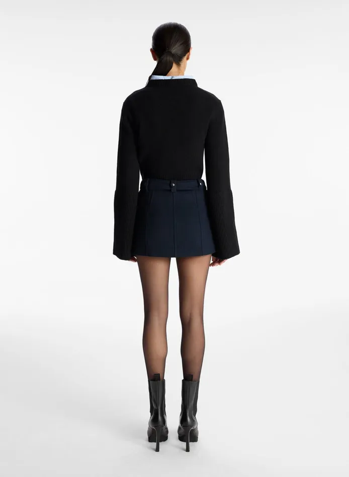 Women Sweaters ALC Clover Wool Sweater Black