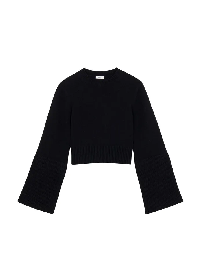 Women Sweaters ALC Clover Wool Sweater Black