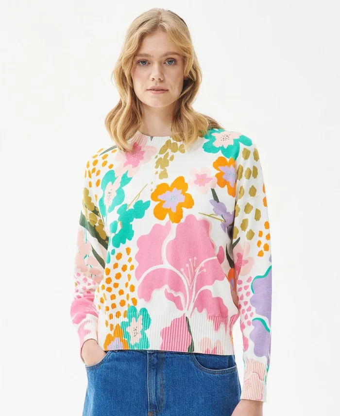 Women Sweaters and Knitwear Barbour Delphinium Knitted Jumper Classic Multi