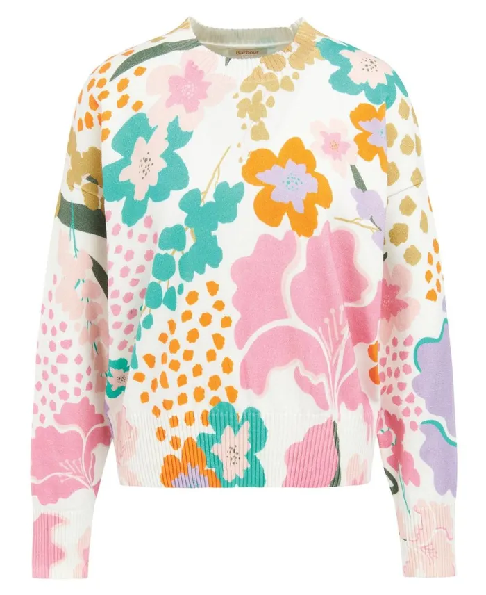 Women Sweaters and Knitwear Barbour Delphinium Knitted Jumper Classic Multi Women Sweaters and Knitwear Barbour Delphinium Knitted Jumper Classic Multi