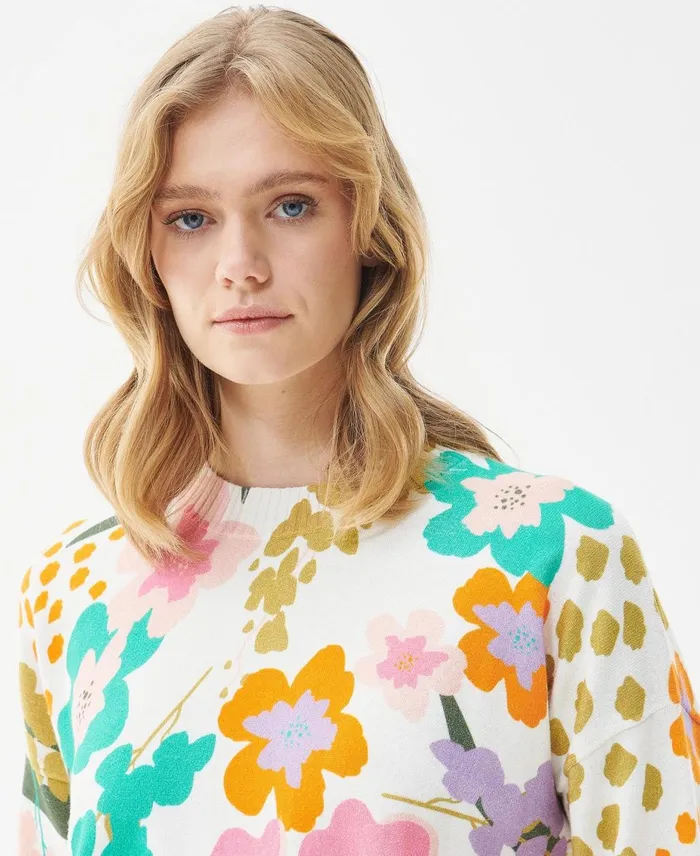 Women Sweaters and Knitwear Barbour Delphinium Knitted Jumper Classic Multi Women Sweaters and Knitwear Barbour Delphinium Knitted Jumper Classic Multi