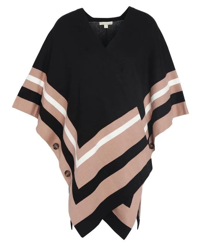 Women Sweaters and Knitwear Barbour Donna Knitted Cape Classic Black Women Sweaters and Knitwear Barbour Donna Knitted Cape Classic Black