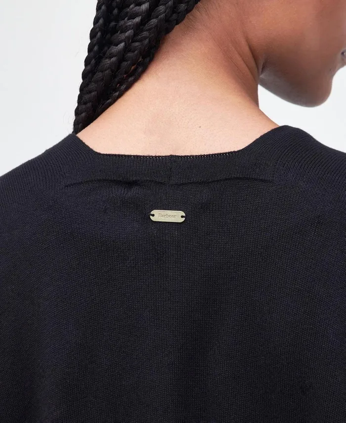 Women Sweaters and Knitwear Barbour Donna Knitted Cape Classic Black Women Sweaters and Knitwear Barbour Donna Knitted Cape Classic Black