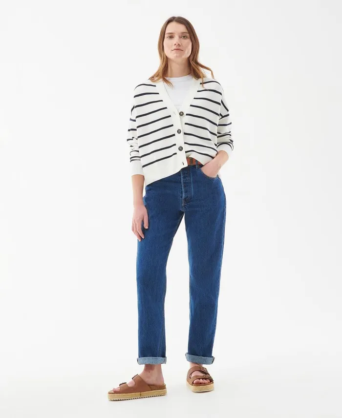 Women Sweaters and Knitwear Barbour Mariner Cardigan Cloud Women Sweaters and Knitwear Barbour Mariner Cardigan Cloud