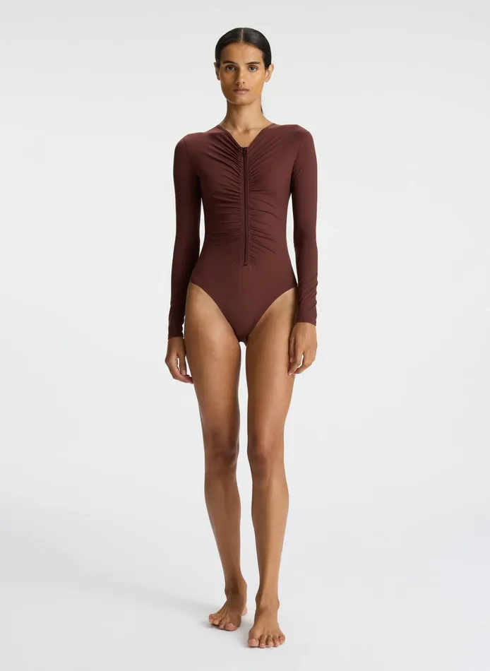 Women Swim ALC Ansel Swimsuit Carob